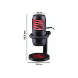 Redragon GM211 , Nebula Cardioid 6 Color Mode USB Wired Gaming Microphone - Black
