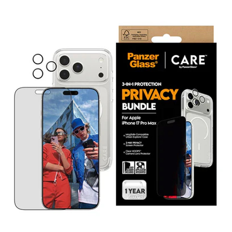 Care by x PanzerGlassCare 3-in-1 Flagship Privacy Bundle iPhone 17, 17 Air, 17 Pro, 17 Pro Max