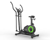 Black Bull 2-in-1 Elliptical Cross Trainer with Seat, 120KG Capacity