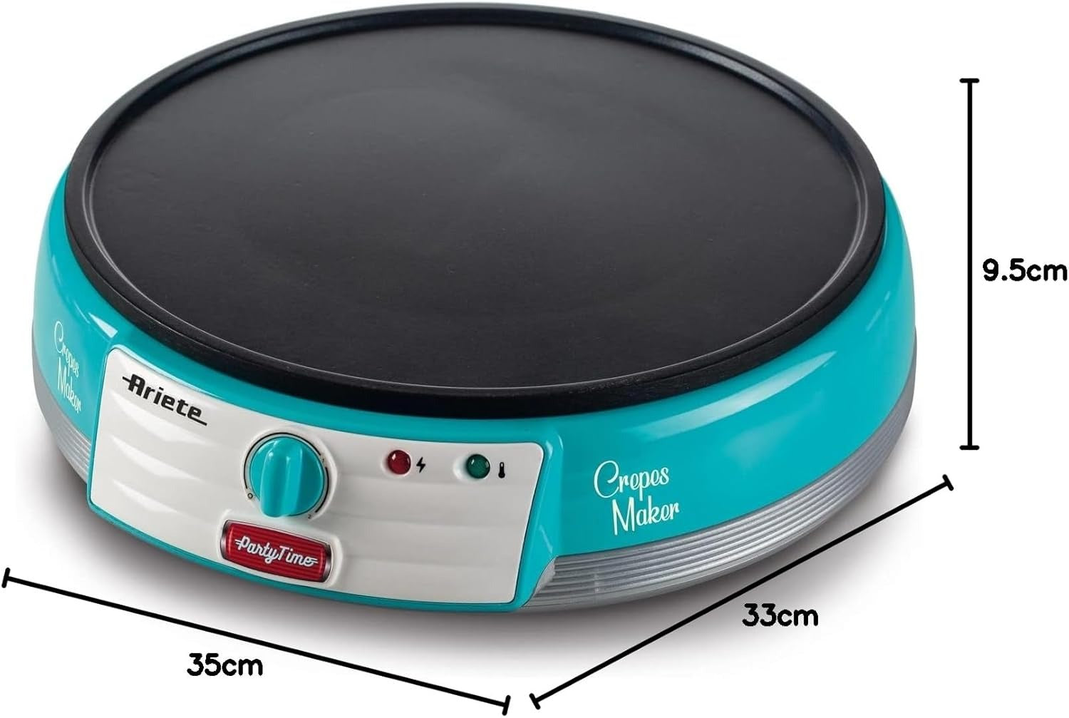 Ariete 1000 Watts, Electric Crepes Maker, Blue - MOD202.01
