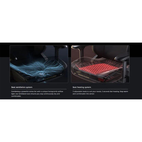 DXRacer Martian Series Electric Adjustable Backrest Large (Fabric) Gaming Chair - Black