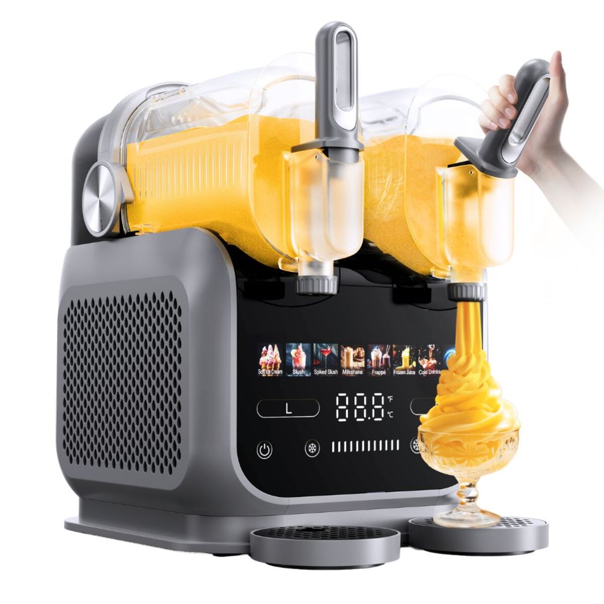 Orca Double Tank Slush Maker 3.6L – Grey | OR-WIN77-PRO