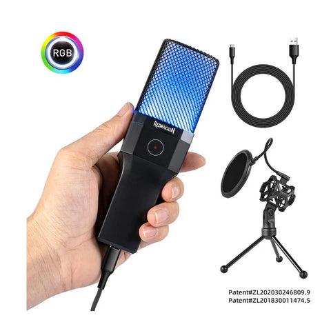 Redragon GM212, ADNE RGB Streaming Microphone - Black