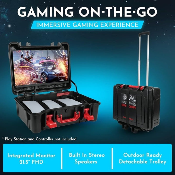 Armorr GAMERSBOX Portable Gaming Monitor, 21.5” FHD, IPS Resolution, 1920 x 1080 Freesync, 48 Hz~75 Hz for PS5, PS4, Xbox