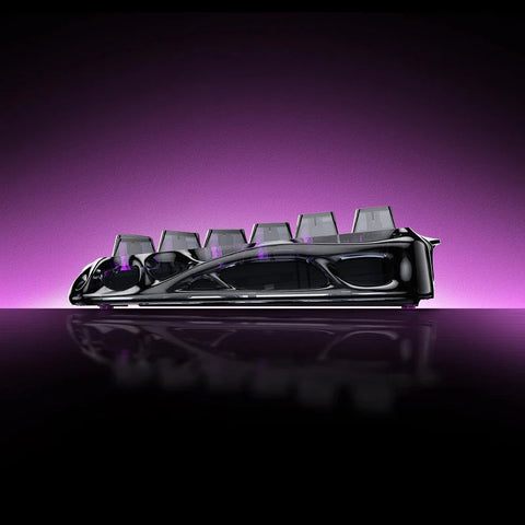 GravStar Mercury V75 Lite 75% Hall Effect Magnetic Switch Gaming Keyboard - Transparent Black