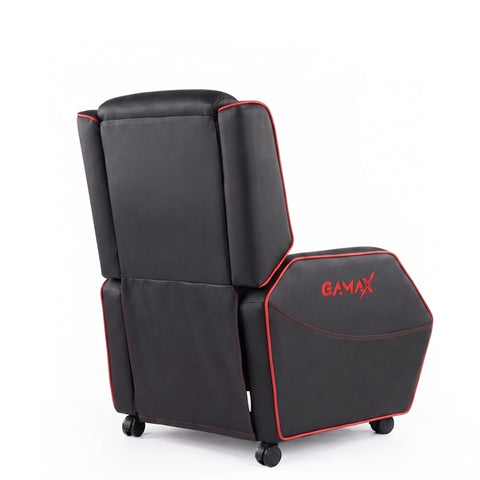 Gamax Gaming Sofa XL Black & Red Recliner (Assembly not included)