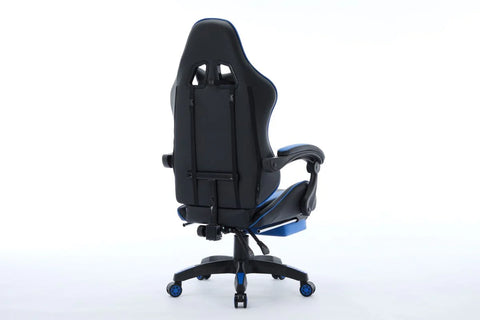 Oartex Model LD034 PVC Gaming Chair With Footrest - Black & Blue