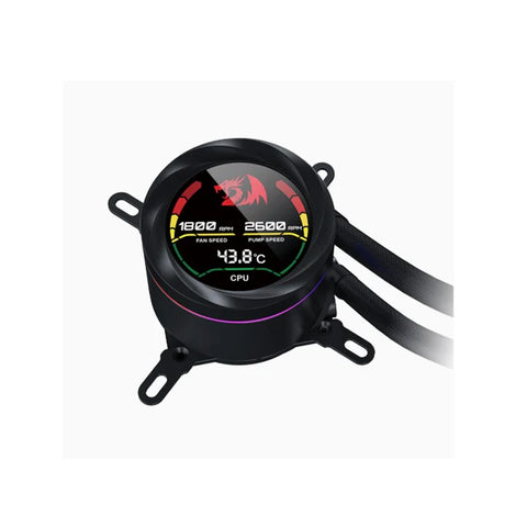 Redragon CCW-1017, 360mm Liquid CPU Cooler With Temperature Display - Black