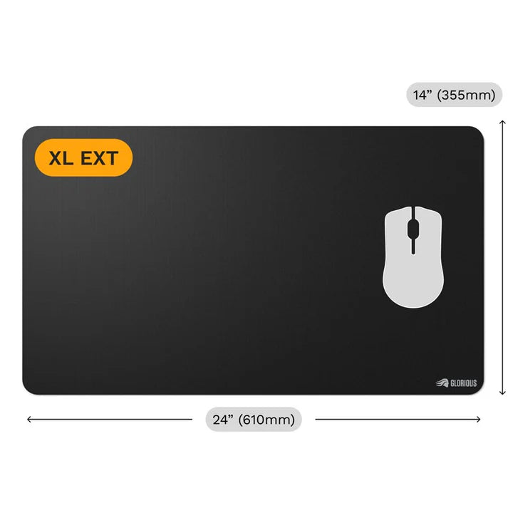 Glorious, GMP 2 Edgeless Cloth Gaming Mouse Pad XL Extended (355 mm x 610 mm) - Black