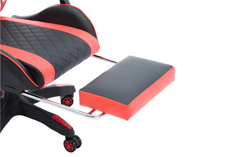 Oartex Model LD034 PVC Gaming Chair With Footrest - Red & Black