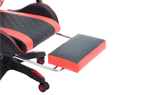 Oartex Model LD034 PVC Gaming Chair With Footrest - Red & Black