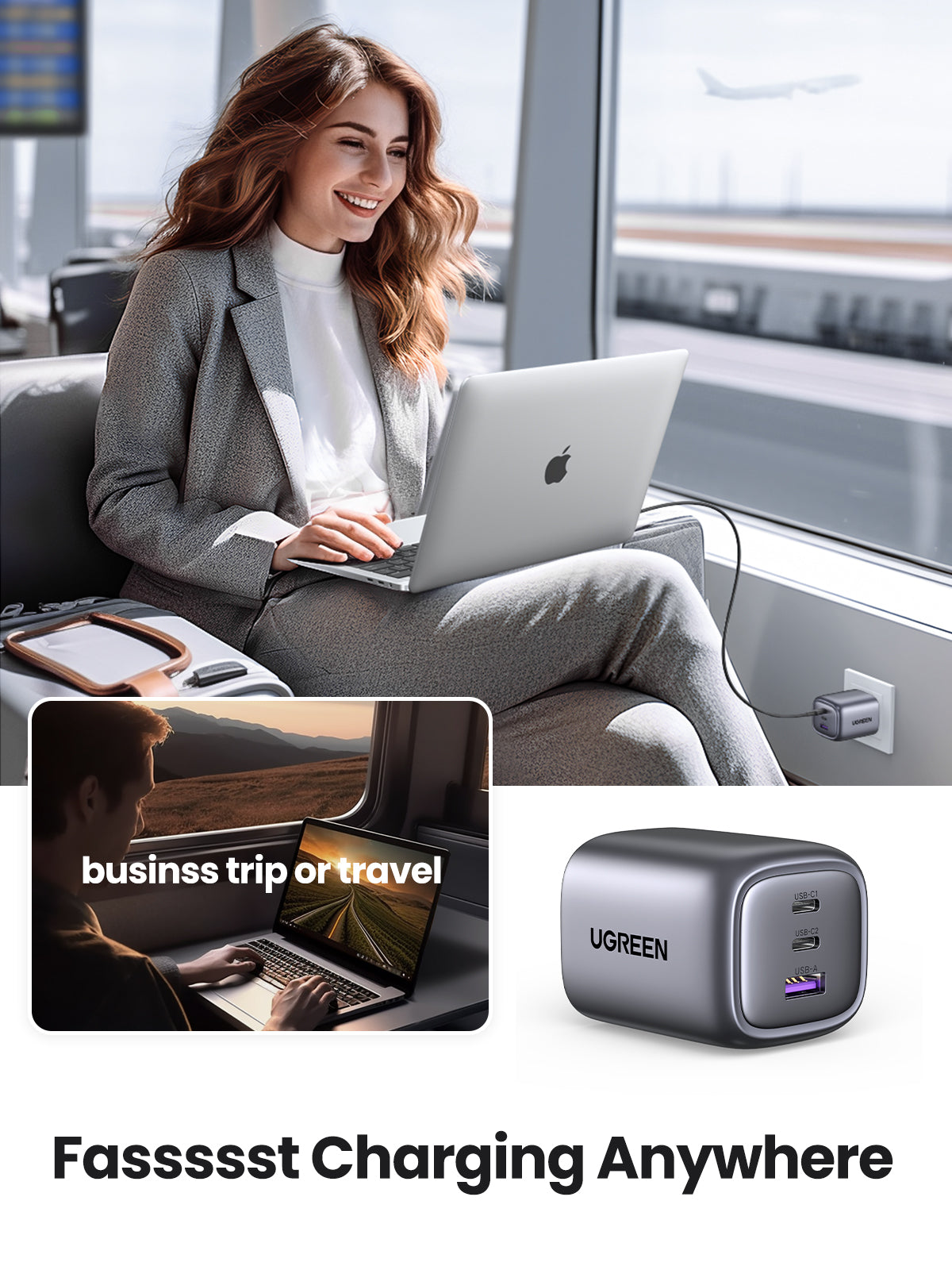 UGREEN Nexode 65W Charger UK (Space Gray)