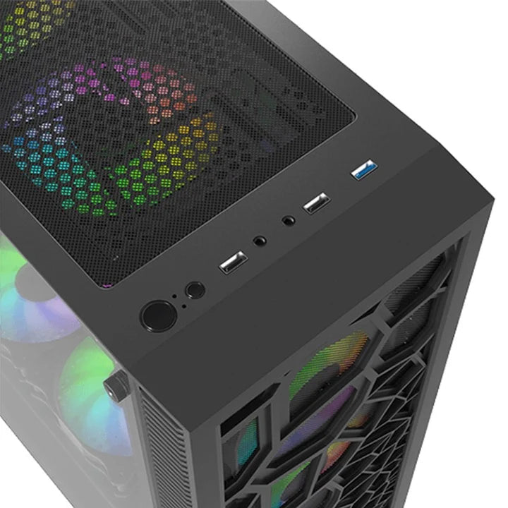 جهاز ألعاب i5 - معالج Intel Core i5-12400F، كرت شاشة RTX 3050 6GB، نظام تشغيل Windows 11 Pro