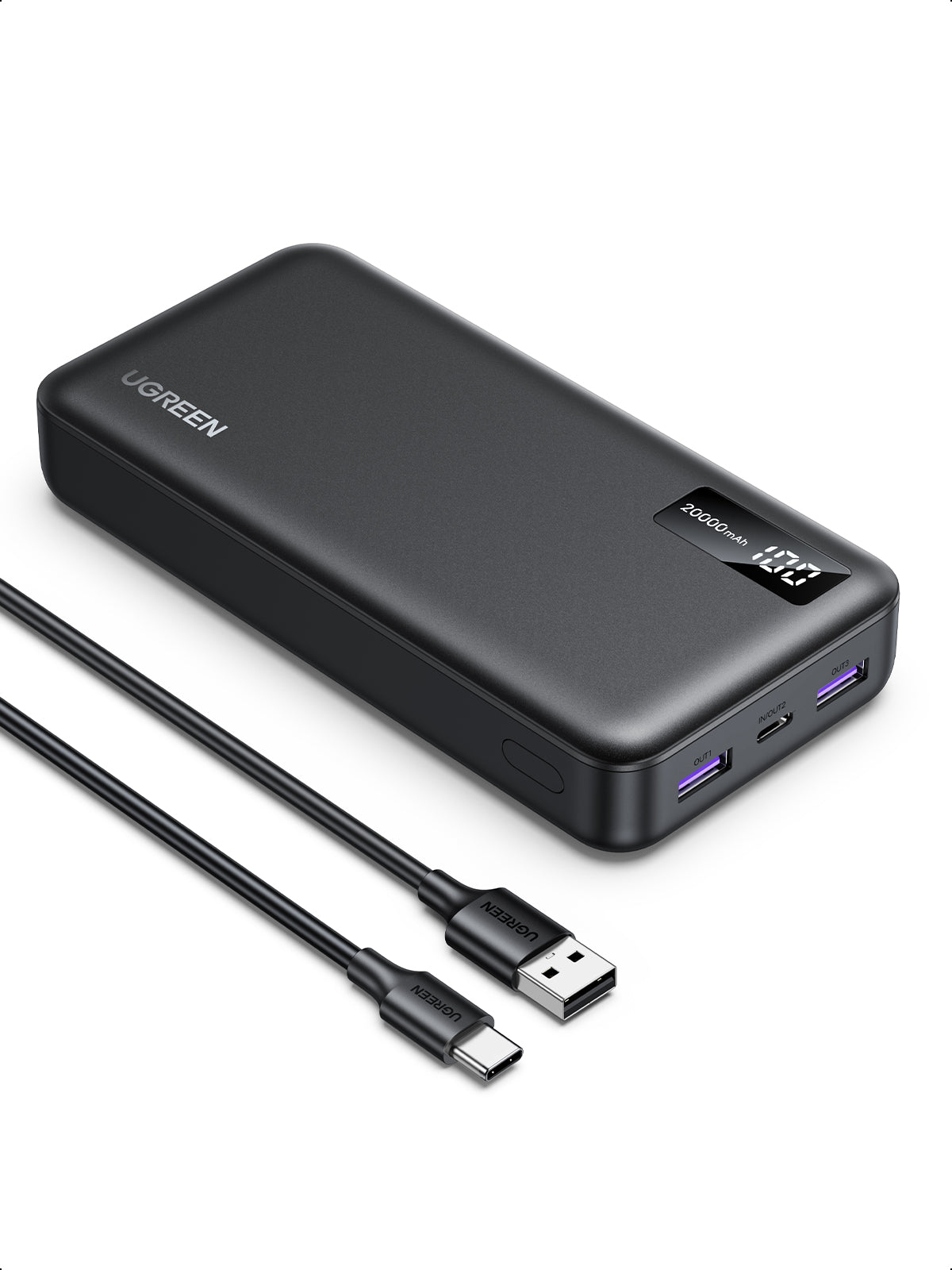 بنك طاقة يوجرين 20000 مللي أمبير مع موصل USB-C مدمج