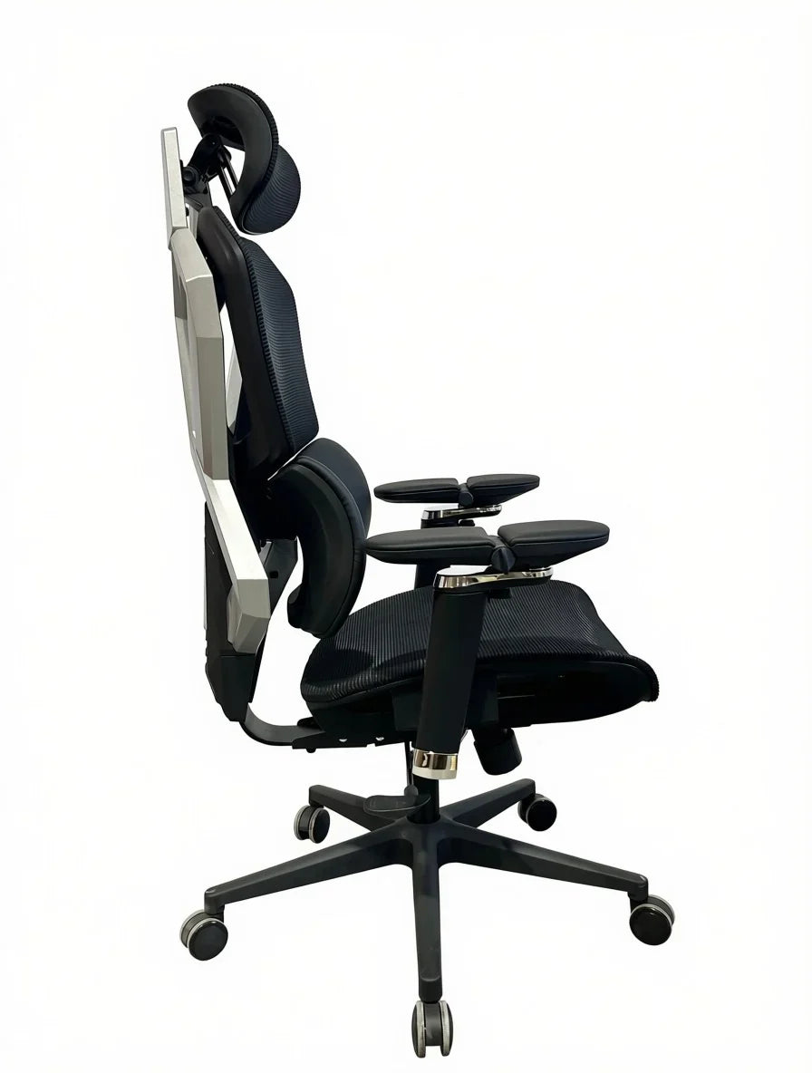 Sades Phoenix Adjustable Mesh Gaming Chair with Gamax RGB Carbon Fiber Gaming Desk