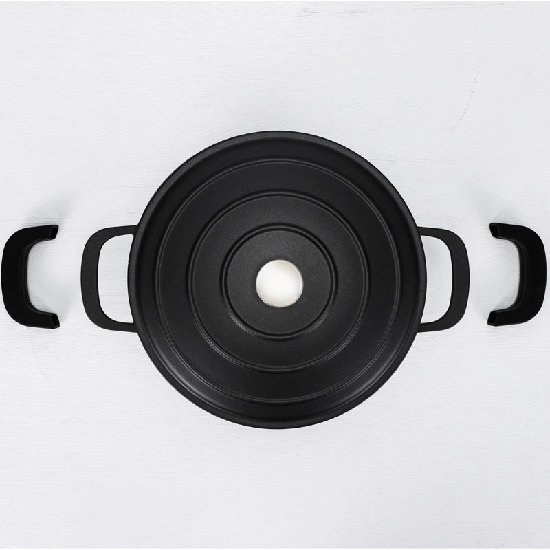 دايو طقم قدور جرانيت من سلسلة دايو ايه أس، 11 قطع (قدر 32, 28, 24 سم, مقلاة 26سم, طاجن 20 سم) مع 8 مقابض سيلكون وحافظة طعام سعة 6 لتر مجانا