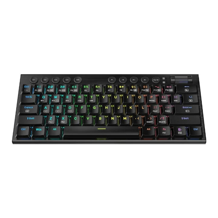 ريدراجون K632، نوكتيس برو RGB بمفاتيح حمراء، لوحة مفاتيح ألعاب لاسلكية - أسود