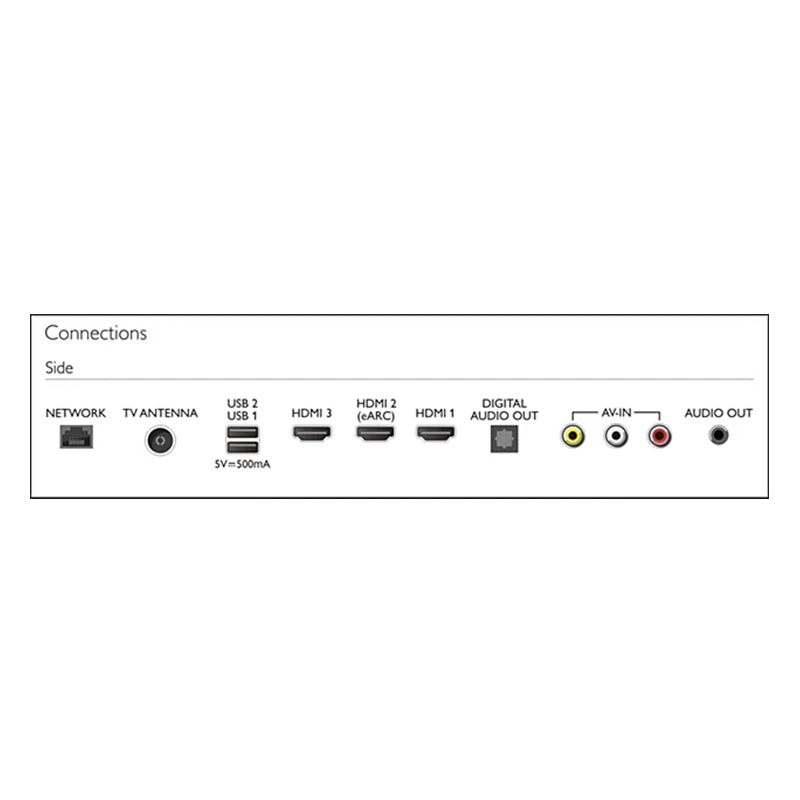 فيليبس تلفزيون 43 بوصة UHD LED يعمل بنظام Google TV، موديل 43PUT7330/56 - أسود