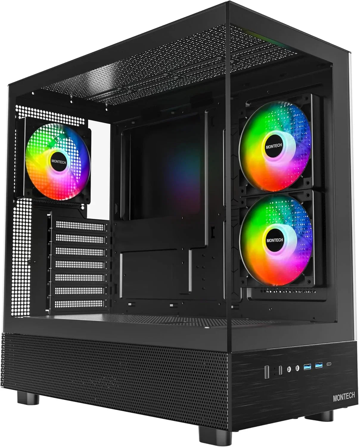 جهاز كمبيوتر ألعاب بمعالج Intel Core i5-14400F، وبطاقة رسومات RTX 5060 Ti بسعة 16GB، وذاكرة RAM بسعة 32GB