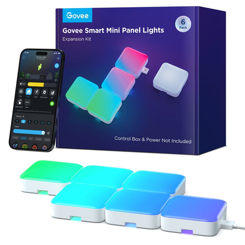 Govee Smart Mini Panel Lights Extension for H8069 (6pcs in one set) - A6069