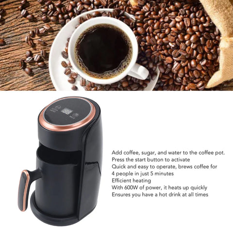 RAF Portable Electric Automatic Dual Turkish Coffee Pot Machine - 1,200 W - 1 L