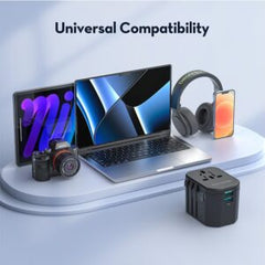 شاحن سفر Ravpower RP-PC1033 Pd Pioneer بقوة 20 واط و3 منافذ