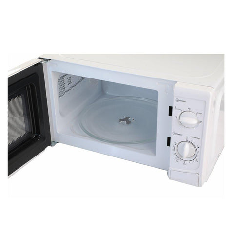 وانسا، ميكروويف MM720CWW – سعة 20 لتر، قوة 700 واط، تحكم يدوي، أبيض