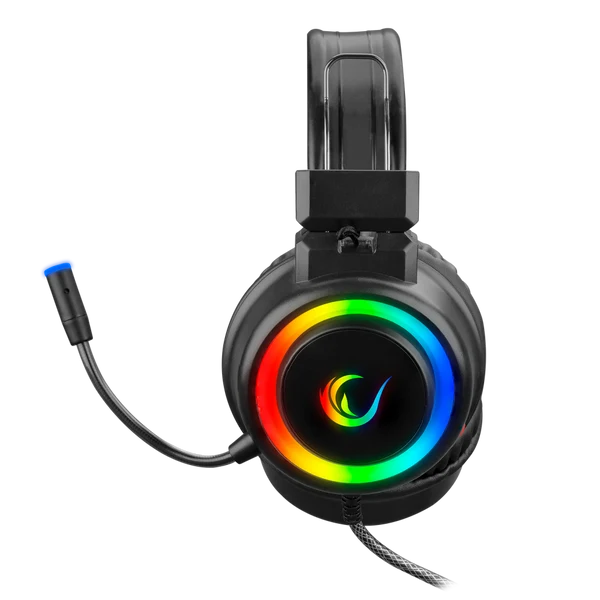 Rampage SN-R10 ALQUIST RGB Headset with USB and 3.5mm AUX - Black