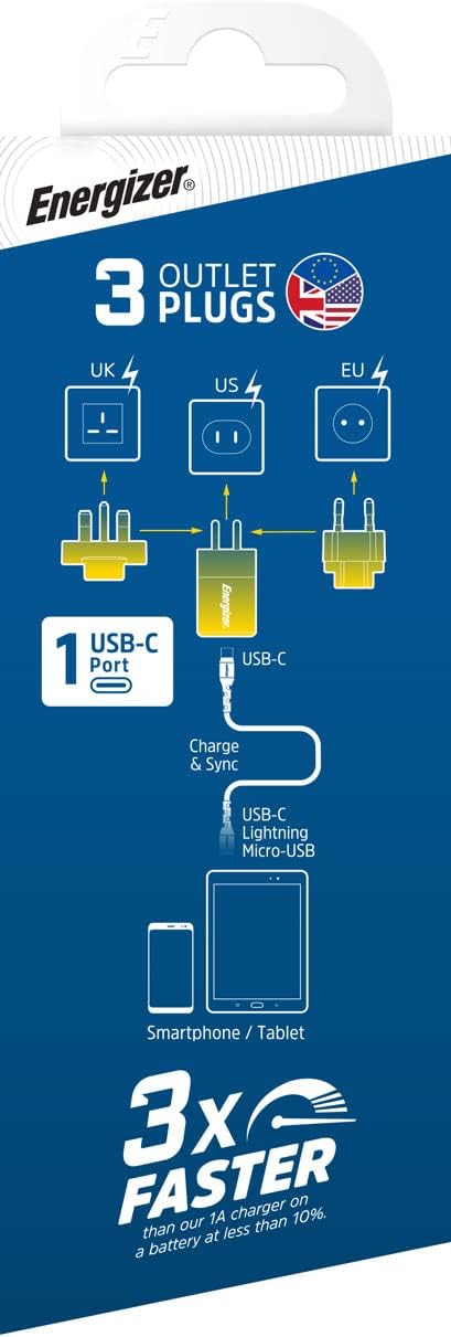 Ultimate 20W PD/QC Wall Charger with Universal Plug- White