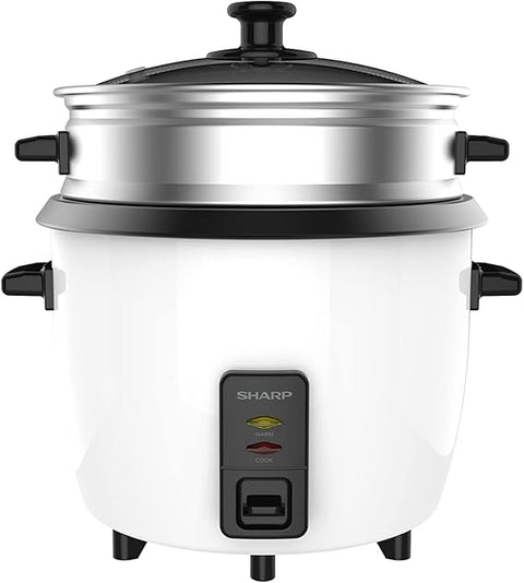 SHARP 1.8L Rice Cooker with Steamer & Coated Inner Pot