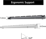Keychron, B6 Pro Ultra-Slim Wireless ZMK Custom Keyboard for Windows & Mac, English/Arabic - Ivory White