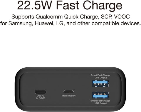 Buy Energizer UE30016PQ_BK, Power Bank 30000mAh, 22.5W, LCD Display - Black Online in Be3ah Kuwait