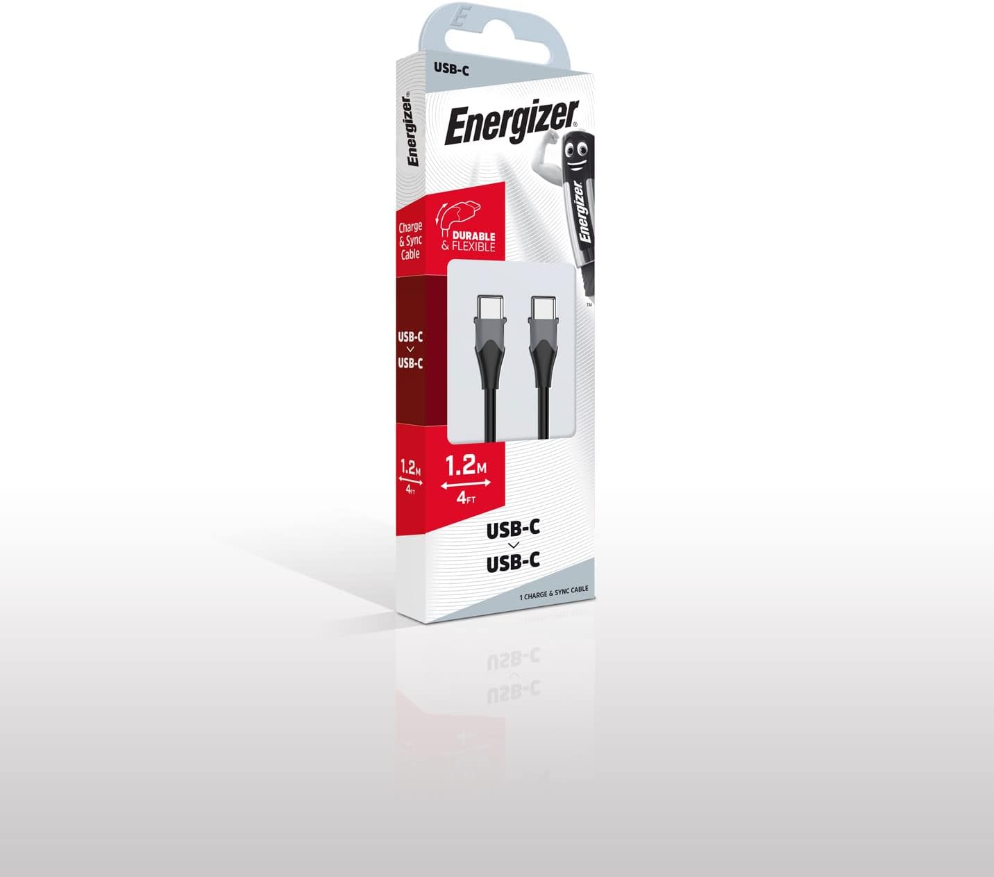 Buy Energizer USB-C/C2.0 Cable, 1.2 m, Black Online in Be3ah Kuwait