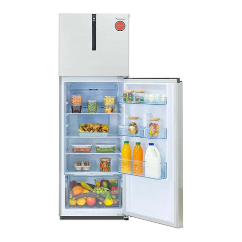 Panasonic Double Door Refrigerator, 338 L, Shining Silver, NR-TG353BUSG