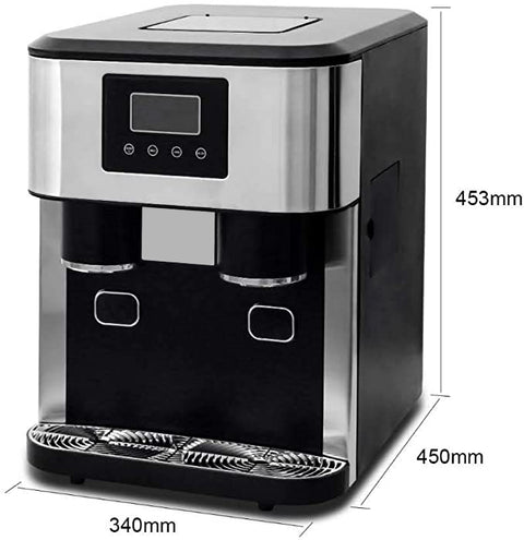 KKF, 3-in-1 Ice Maker with Crusher and Cold Water Dispenser, 1.8L Tank, 600g Storage