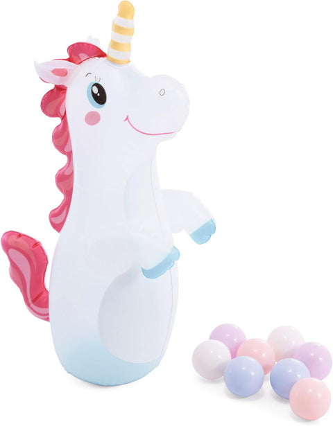 Intex Unicorn Castle Play Center, Kids Inflatable Pool with Slide (56148NP)