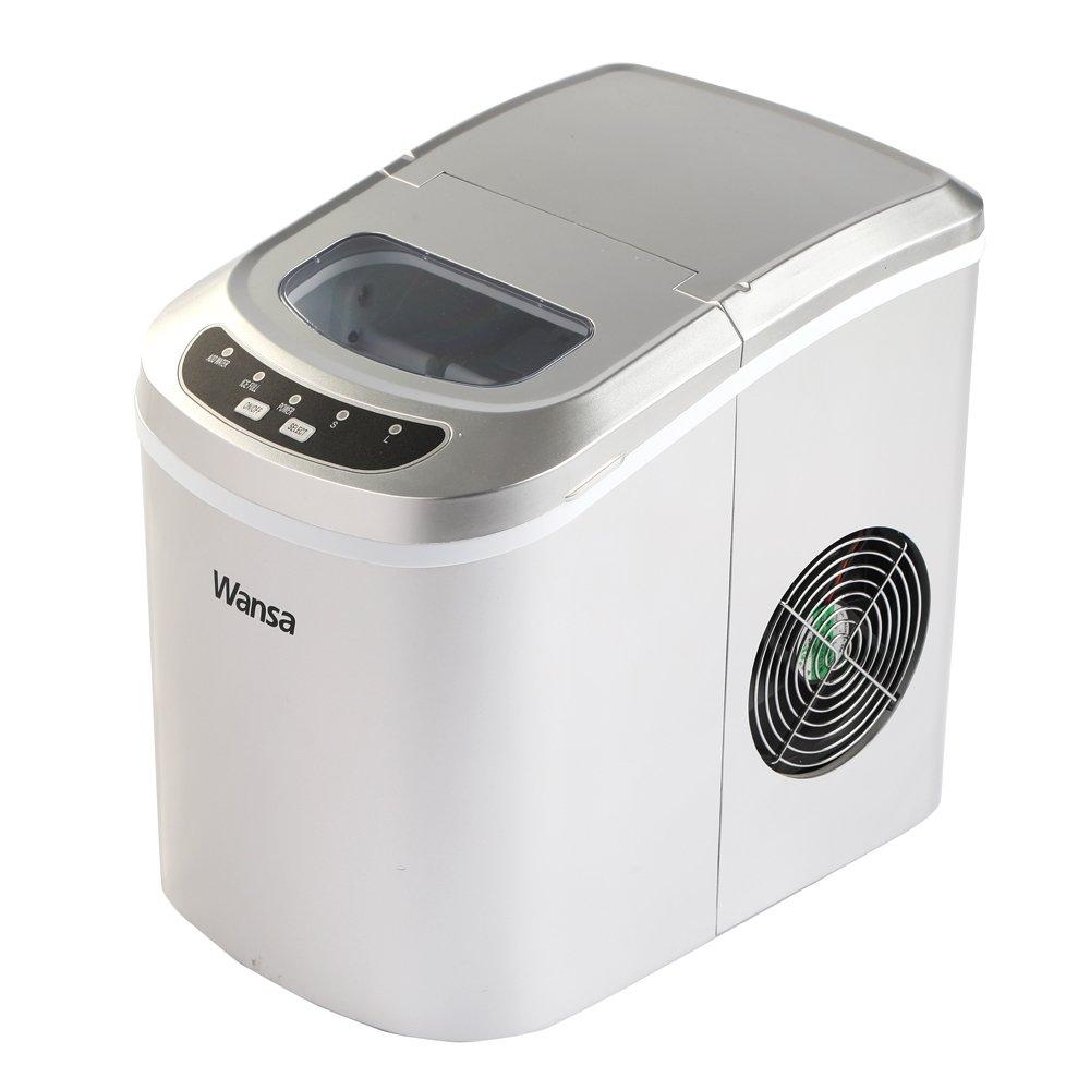 Wansa 12KG Ice Maker, Portable Countertop Ice Machine – Silver (HZB-12A)