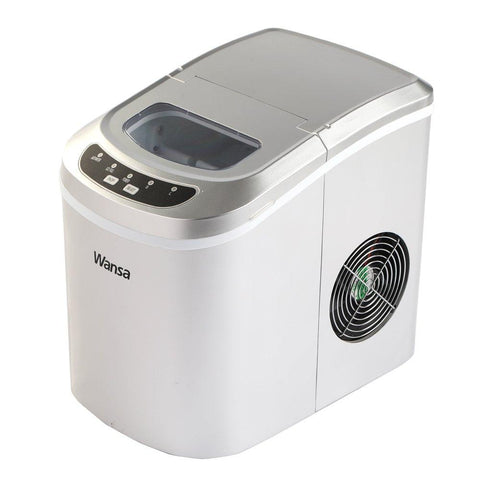 Wansa 12KG Ice Maker, Portable Countertop Ice Machine – Silver (HZB-12A)