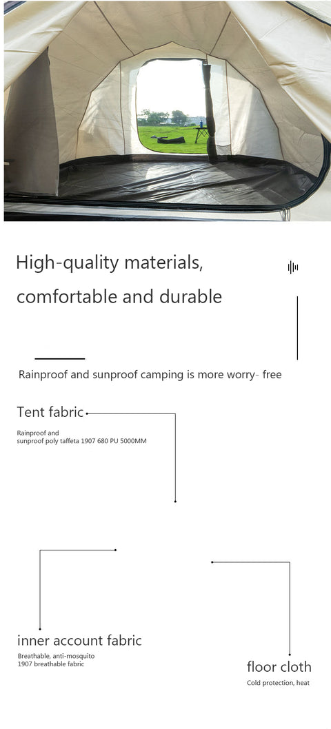 Chanodug Tunnel Camping Tent 6-8 Person with Canopy and Courtyard Design