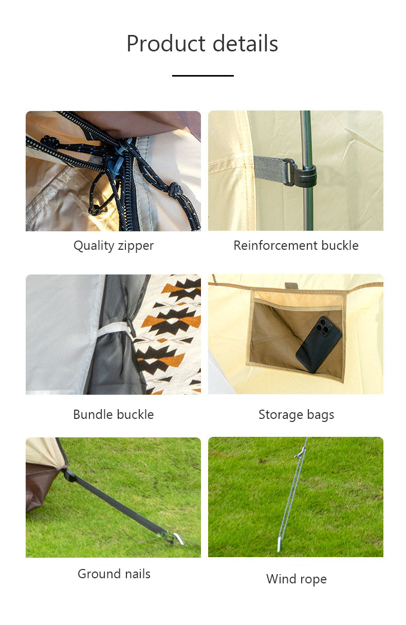 Chanodug Tunnel Camping Tent 6-8 Person with Canopy and Courtyard Design