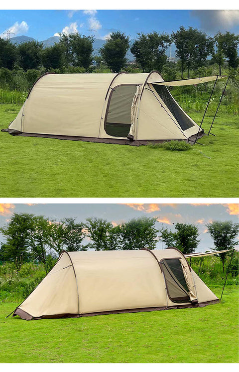 Chanodug Tunnel Camping Tent 6-8 Person with Canopy and Courtyard Design
