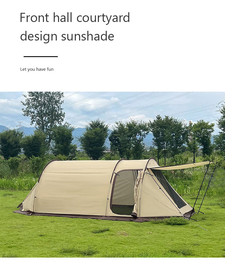 Chanodug Tunnel Camping Tent 6-8 Person with Canopy and Courtyard Design