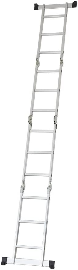 KKF, Multipurpose Foldable Aluminium Ladder – 6m Extendable Height, 150kg Load Capacity