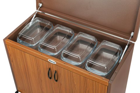 Wansa 4DTLL, Food Warmer Trolley with Teak Finish – 4 Dishes