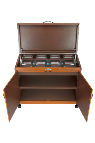 Wansa 4DTLL, Food Warmer Trolley with Teak Finish – 4 Dishes