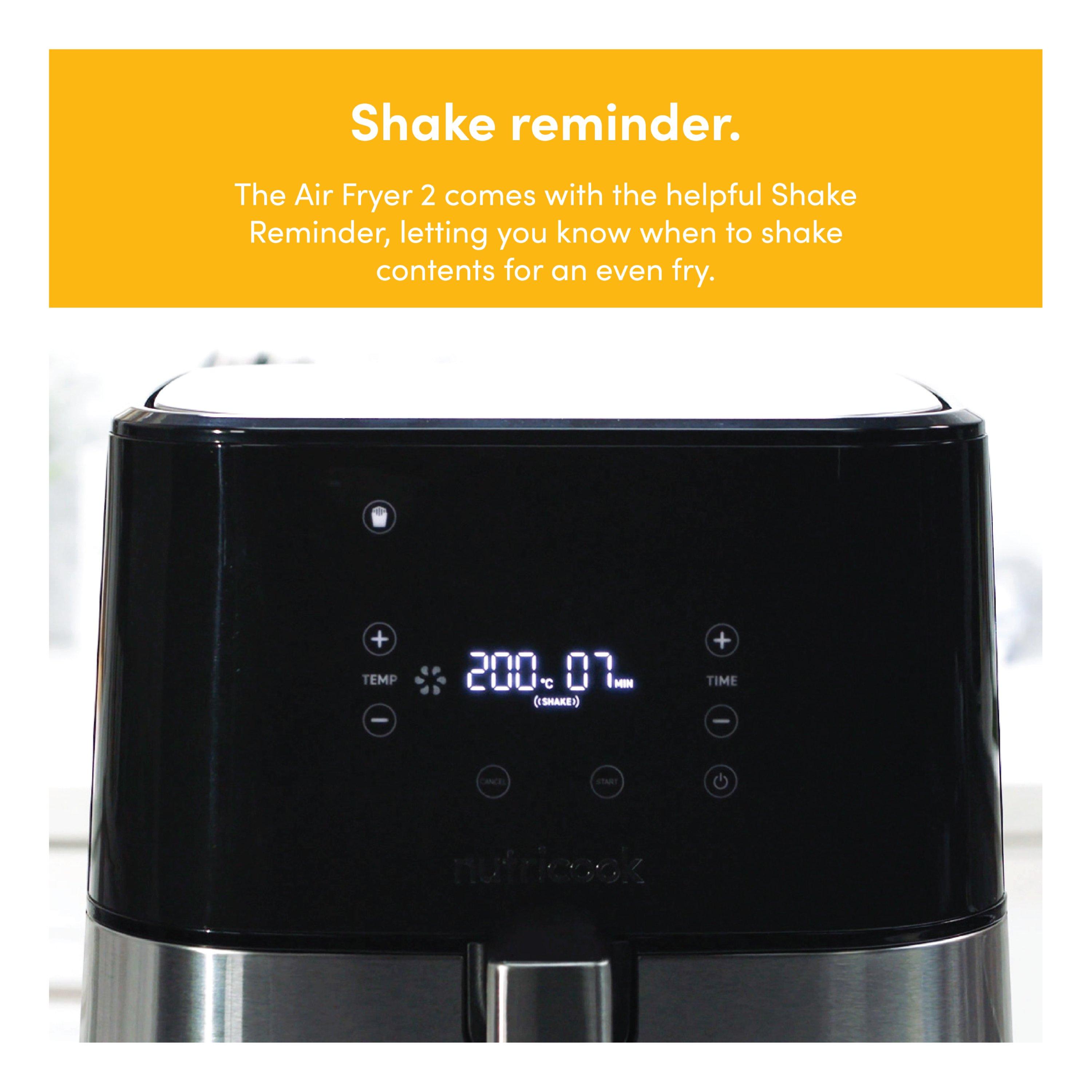 Nutricook, Air Fryer NC-AF205 – 1700W, 5.5L, SmartTemp, 10 Presets, Stainless Steel, Black