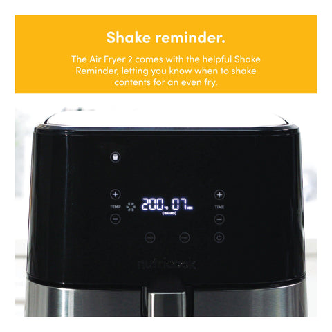 Nutricook, Air Fryer NC-AF205 – 1700W, 5.5L, SmartTemp, 10 Presets, Stainless Steel, Black