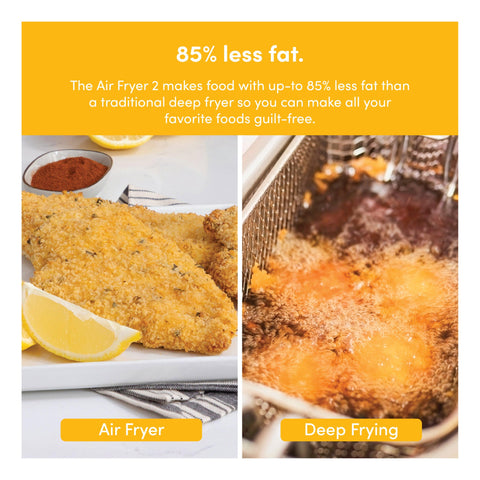 Nutricook, Air Fryer NC-AF205 – 1700W, 5.5L, SmartTemp, 10 Presets, Stainless Steel, Black