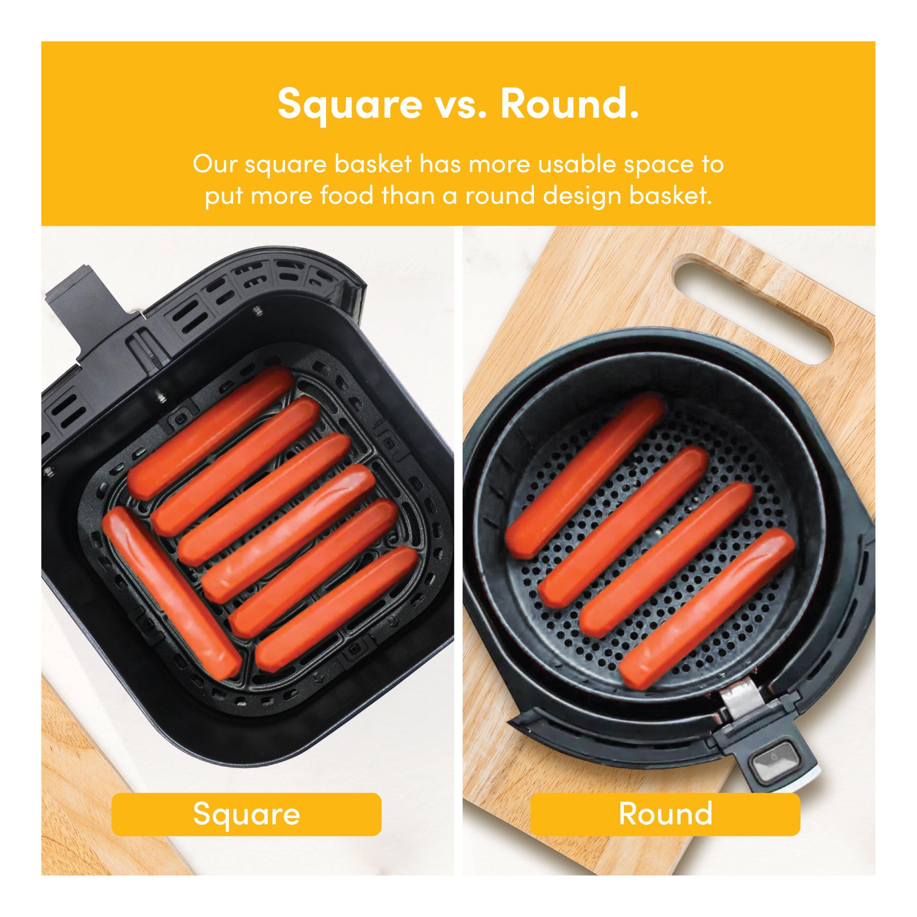 Nutricook, Air Fryer NC-AF205 – 1700W, 5.5L, SmartTemp, 10 Presets, Stainless Steel, Black