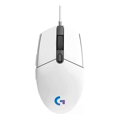 ماوس Logitech G203 LIGHTSYNC للألعاب – أبيض RGB سلكي بدقة عالية
